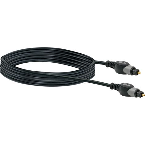 Schwaiger Lichtwellenleiter Kabel LWL2150 533 TOSLINK schwarz, 1,5m, 1x TOSLINK Stecker / 1x TOSLINK Lichtwellenleiter (1/3)