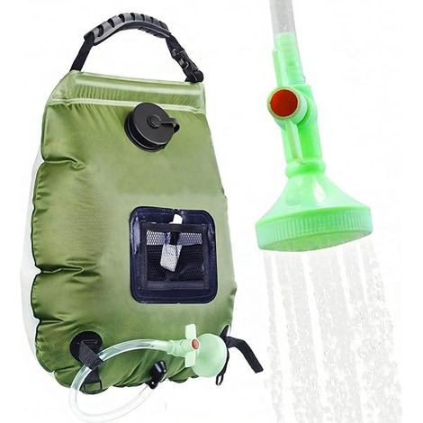 Sac Douche Solaire - 20 L - Indicateur de Température en Temps Réel - Pour Camping Randonnée Plage - 1 Pièce (1/3)