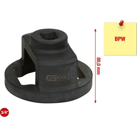 KS Tools 3/4" Achsmuttern-Schlüssel für BPW, 80mm - 450.0205 (1/5)