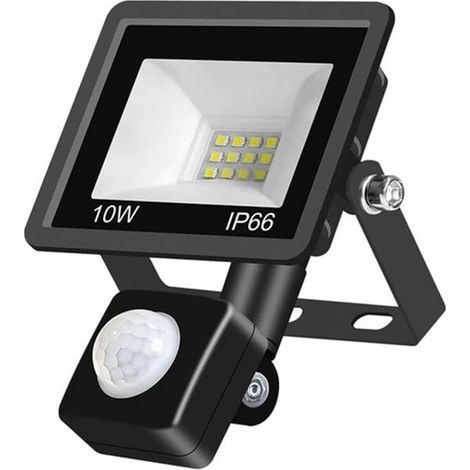 Projecteur Led Exterieur Eetecteur de Mouvement 10W,IP66 étanche Spot LED Avec Détecteu 3000K Blanc Chaud Eclairage de Sécurité pour Jardin, Patio, Garage, Entrée (1/5)