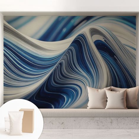 Carta Da Parati Non Tessuto - Con Colla Gratuita - Con Motivi Moderni - Design Elegante Per Pareti Astrazione armonica 208x146 cm (1/5)