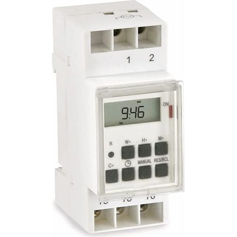 Zeitschaltuhr digital Timer 3500 Watt Hutschiene Schalttafel DIN Schiene (1/4)