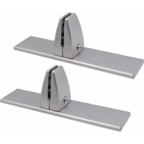 Support de Pince pour plexiglas, Pince de Table pour Protection Anti-Broche, Support en plexiglas, Support de Verre, Support de Serrage Verre Acrylique, Lot de 2 pièces,Silber-LIAIKI (1/5)