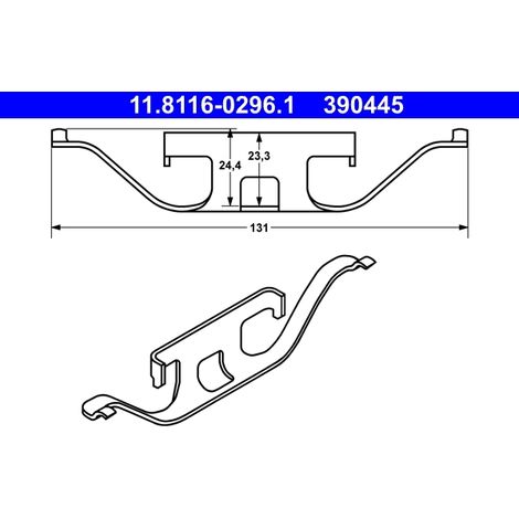 Ressort, étrier de frein ATE 11.8116-0296.1 BMW 34 21 2 227 672 34 21 2 282 198