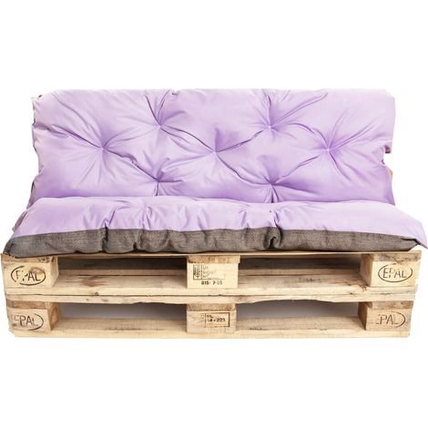 Coussins palettes 120x60 Assise et Dossier 120x50cm,coussin palette exterieur, coussins de palette Violet clair, coussins de canapé de jardin