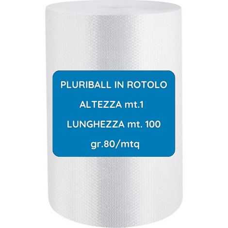 PLURIBALL TELO A BOLLE PER IMBALLO cm.100H LUNGHEZZA mt.100 PESANTE gr.80/mtq