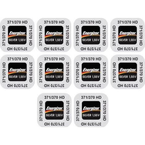 .10 piles Energizer  371/370.