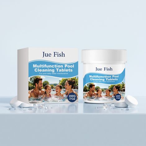 Pool-Brausetabletten – Reinigt den Pool von Schmutz und sorgt für frisches Wasser. Multifunktionale, schnell auflösende Brausetabletten – 200 g -- BIEMMEDUE (1/5)