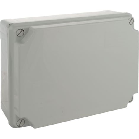 Caja estanca rectangular de conexión sin conos IP65/IK09 310x240x125mm/320x250x135mm con tapa de cierre con tornillos color gris (1/2)