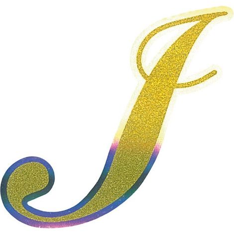 Adesivo Monogramma Lettera I, Oro Metallescente (1/2)