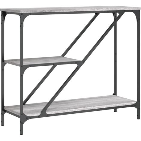 Table console，Table d'appoint，Bout de canapé，Meuble d'entrée sonoma gris 88,5x30x75 cm bois d'ingénierie