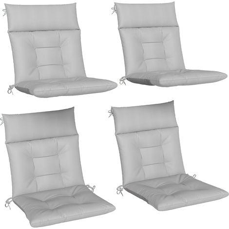 Lounge Chair Cushions, Set of 4, 111.5 x 53 x 10 cm, Light Grey (1/5)