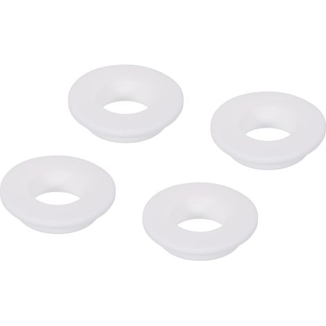 4Pcs Passe-Câble T-Forme Diamètre Installation 30mm, ID 20mm, Hauteur de 9.5mm Passe Fil Rondelle Caoutchouc Bouchons de Trous Flexibles pour Orifices de Câbles, Blanc (1/5)