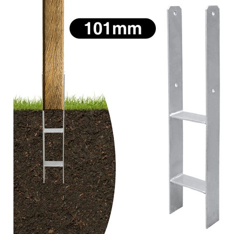 SWANEW 8x ancoraggi H supporto palo 101x600mm piede palo H ancoraggio palo staffa ancoraggio palo (1/5)
