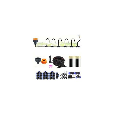 Kit d'arrosage automatique flexible à 360° pour jardin, pour l'arrosage des plantes, avec buses réglables et système d'irrigation goutte à goutte à installation rapide (15 mètres). (1/5)