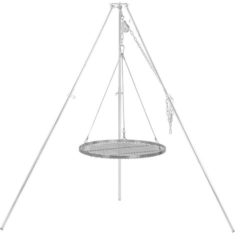 BBQ-Toro Dreibein Schwenkgrill mit Ø 60 cm Grillrost, verzinktes Eisen, Höhenverstellbar 119-184 cm (1/5)
