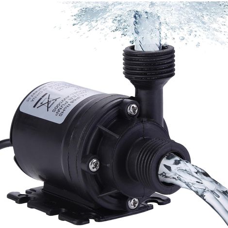 Pompe amphibie DC 12V de pompe à eau submersible 800L / H 5M pour la circulation de l'eau de la piscine de fontaine solaire d'aquarium d'étang de bassin (1/5)