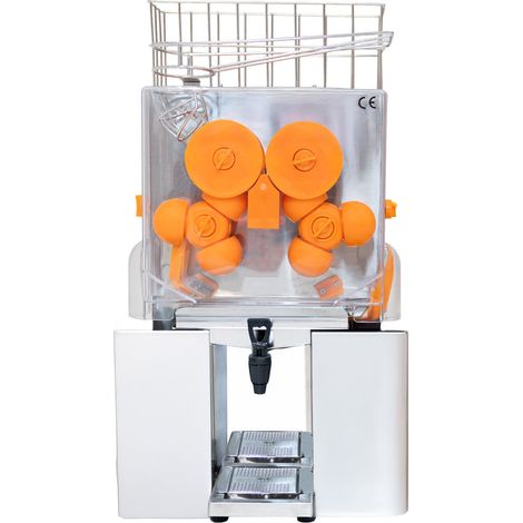 Spremiagrumi Professionale Automatico Elettrico Acciaio Inox 220V 120W Resa 40-50% 22 Arance al Minuto Pressa per Agrumi con Rubinetto Cavo 1,8m Filtri Vasche di Raccolta