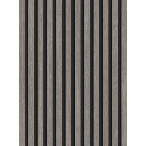 Mexen Lam-B lattes murales 275 x 30 cm, panneau HDF 4 mm, placage technique, Chêne Argenté - S100-275307-3015-007 (1/5)