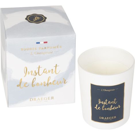 Bougie Parfumée en Cire Végétale - Instant de Bonheur - Verre Élégant - Mèche Coton - Fabriquée en France - 5 Senteurs: Jardin de Figuiers, Rêve de Coton - idée cadeau Coffret (1/5)