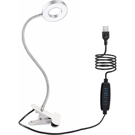 Lampe À Pince - Bras Flexible 360° - Pour Bureau Tête De Lit - Protection Des Yeux - 1 Pièce (1/5)