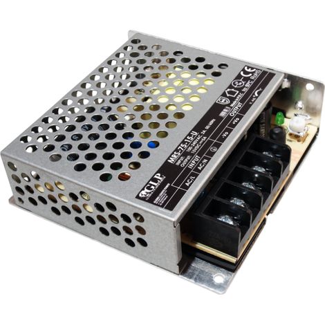 MRS-75-12-UC: MRS-75-12-UC: GLP: Fuente de alimentación encapsulada de 12 V/6 A/72 W, Uin = 85-264 VCA / 120-373 VCC, cubierta para bloque de terminales.