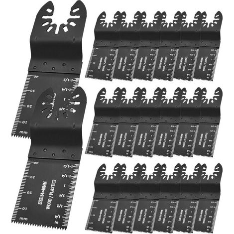 Set di 20 lame universali per utensili multifunzione, sega oscillante, accessori per lame a sgancio rapido compatibili per il taglio di legno e metallo (1/4)
