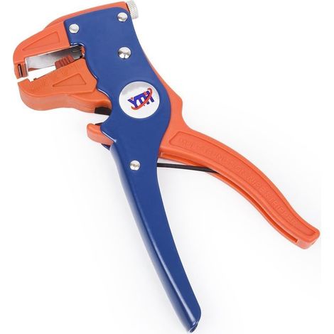 Pince à Dénuder Automatique Sertisseur Coupeur de Cables Multifonctionnel Outils a Dénuder Aquilin de Fils Outillage a Main Orange 150 mm Pince Coupe Câble en bec de Canard (Bleu&Orange) (1/5)
