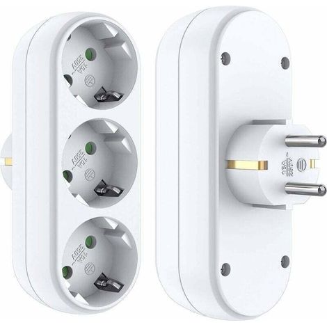 Adaptateur de prise multiprise sans câble prise murale blanc blanc adaptateur de charge chargeur USB pour appareil photo (1/4)