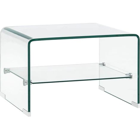 Maison Exclusive - Tavolino da Salotto Trasparente 50x45x33 cm in Vetro Temperato