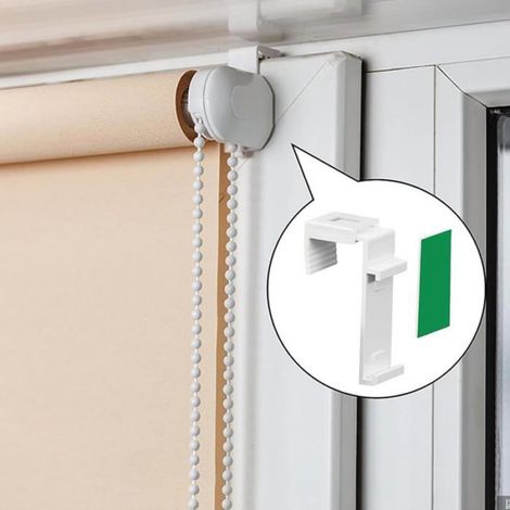 Raccords Stores Enrouleurs 8 Pièces Sans Perçage, Supports Adhésifs Double Rouleau, PVC Fenêtres Crochets Cuneary (1/5)
