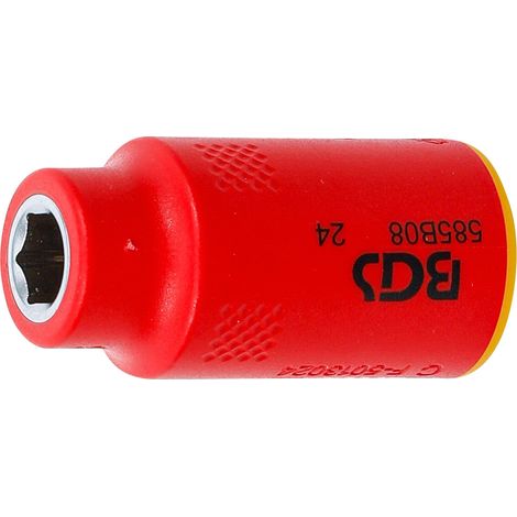 BGS 35870 VDE-Steckschlüssel-Einsatz Sechskant, An trieb Innenvierkant 10 mm (3/8"), SW 8 mm (1/4)