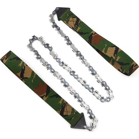Hand Chainsaw - Portable Mini Hand Chainsaw for Outdoor Survival 33T Logging Camping Pocket Saw Camouflage (1/5)