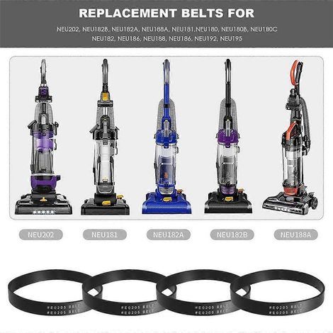 Lot de 4 courroies de rechange pour aspirateur Eureka NEU202, NEU181, NEU180 (1/4)