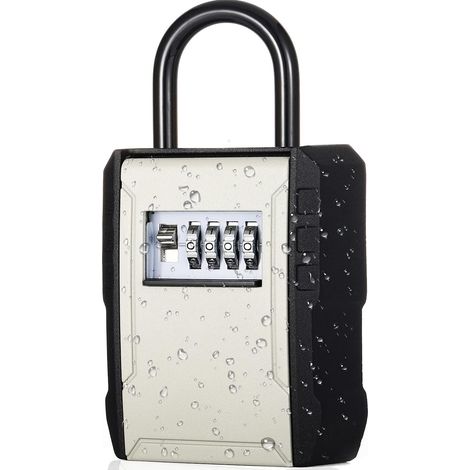 Armadietto portachiavi da esterno, grande serratura di sicurezza per auto che può contenere più di 10 chiavi di casa, cassetta portachiavi AquaForge (1/5)
