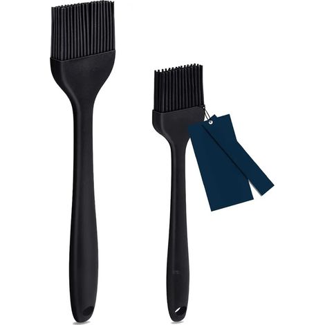 Brosses en silicone 2 pièces en kit Noir 21cm 26cm cuit (1/5)