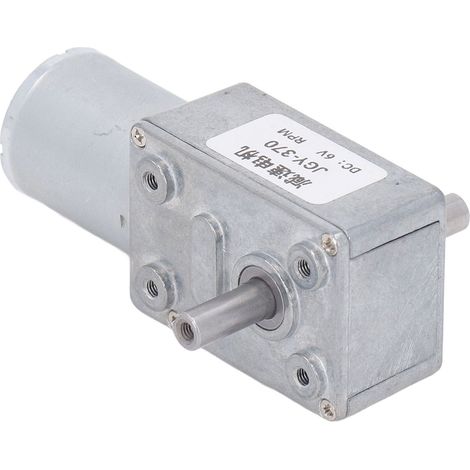 Moteur à engrenages CC à double arbre 25 kg.cm 12 mm, autobloquant, réversible, pour fours et lave-linge, 6 V, 30 tr/min (1/5)