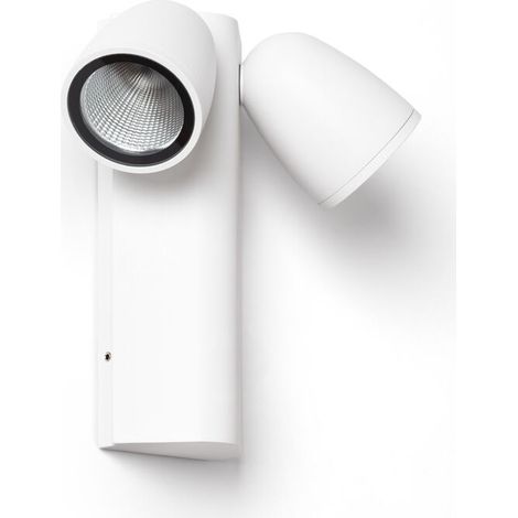 Applique Murale Extérieure LED 12W Aluminium Abel 2 Spots Blanc (1/5)