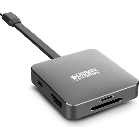 urban-factory HUBEE LIGHT cable USB Type-C gris 0,12 m (1/5)