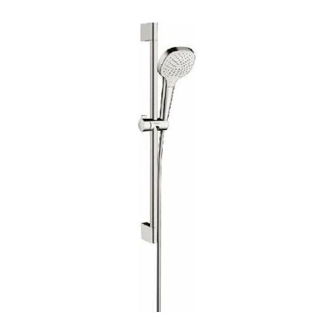 Hansgrohe Croma Select E Brauseset 110mm Vario 14,7l/min mit Brausestange 650mm, Weiß/Chrom