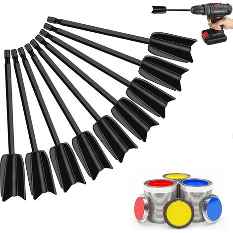 10 Pièces Mélangeur Résine époxy Agitateur de peinture Plastique Mélangeur pour Resine Epoxy Percer Mélanger Peinture Glaçure Céramique (1/5)