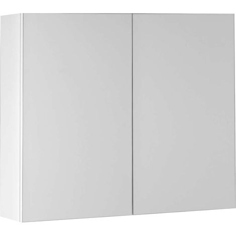 Aqualine Vega - Armadio a specchio, 80x70x18 cm, bianco VG080