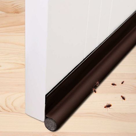 96cm Bas de Porte Unilatéral avec Joint Auto-Adhésif Weather Stripping Door Seal Strip Boudin de Porte Stop Froid Protection Contre Les Courants d’air et Le Bruit(brun) (1/5)