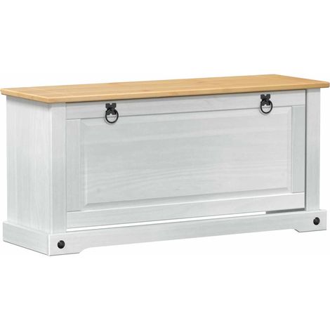 Shoe Cabinet Corona White 99 x 32 x 49 cm Solid Pine Wood vidaXL