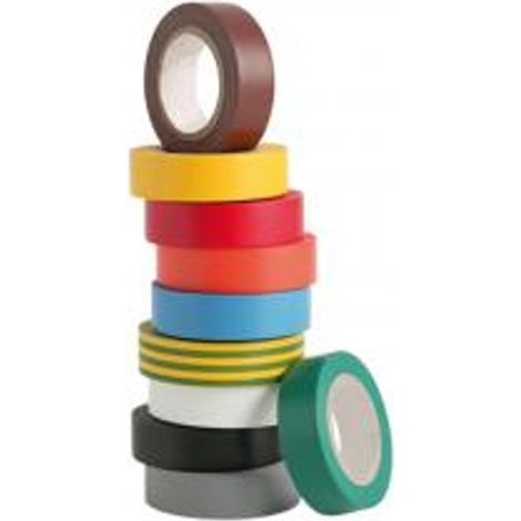 Cellpack – Lot de 10 rubans adhésifs PVC multi-teintes – Couleurs variées : rouge, bleu, vert, jaune, noir, blanc, gris, marron, orange – Pour usage professionnel (1/2)
