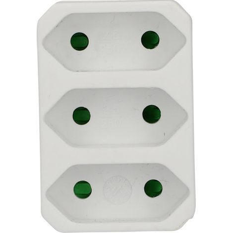 Euro-Adapter 3-fach weiß Stecker & Kupplungen (1/2)