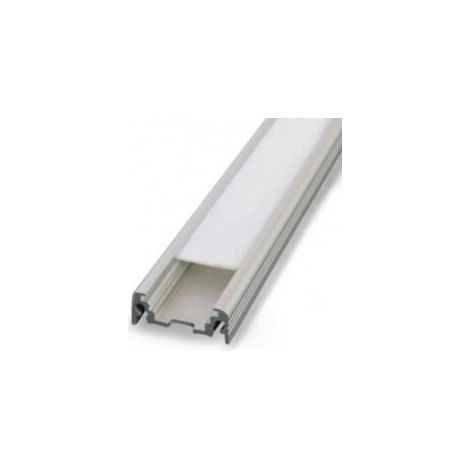 Profile Plat Aluminium Brut 1m pour bandeaux LED 14,4mm Miidex Lighting®