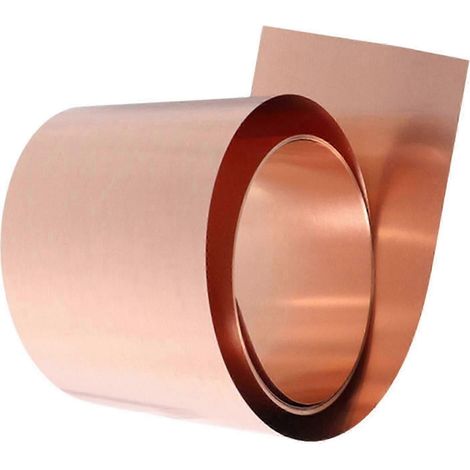 Rouleau de feuille de cuivre, rouleau de feuille métallique de 1 mètre, multifonctionnel, facile à plier, professionnel, fin, en cuivre pur, compatible avec l'électricité (1/5)