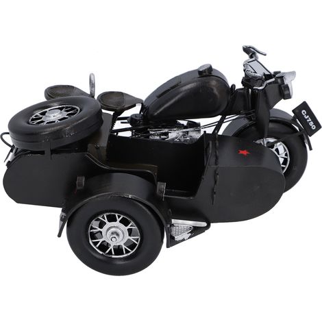 Modèle réduit de moto trike vintage pour bureau, salon ou pièce de travail (noir) (1/5)