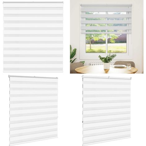 vidaXL Store zèbre blanc 120x150 cm largeur du tissu 115,9cm polyester (1/5)
